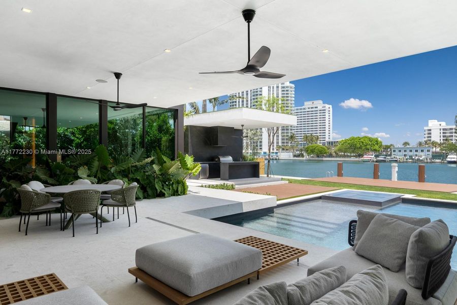 Furnished interior view inside a new home in , Miami Beach (Image 30). Furnished interior view inside a new home in , Miami Beach (Image 30).