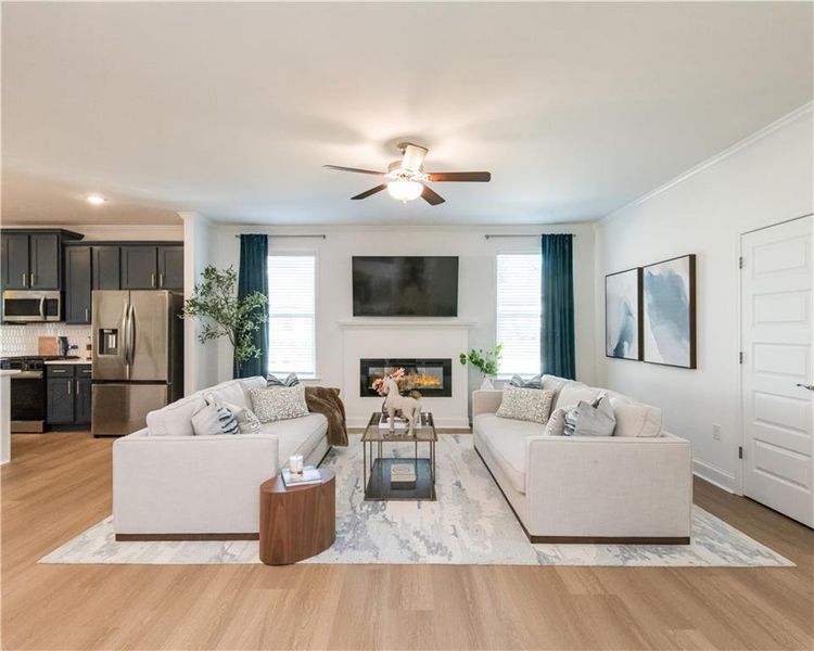 Furnished interior view inside a new home in Cooper's Walk, Loganville (Image 48).