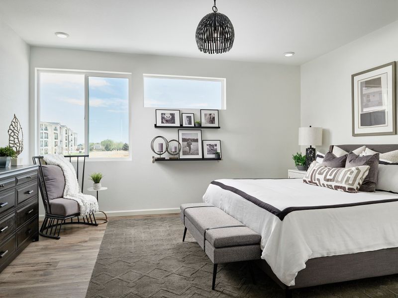 Furnished interior view inside a new home in Sugar Mill Village, Longmont (Image 28). Furnished interior view inside a new home in Sugar Mill Village, Longmont (Image 28).