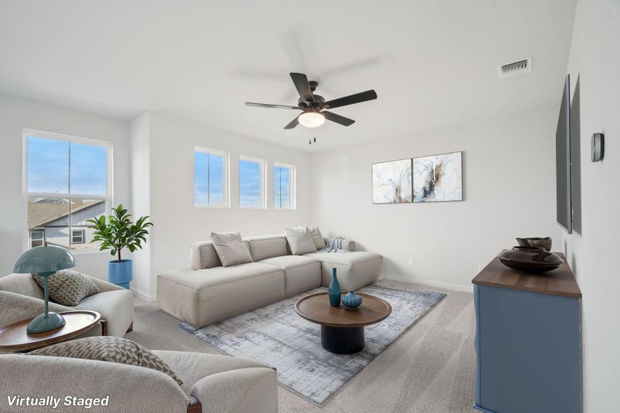 Furnished interior view inside a new home in Avery Centre, Round Rock (Image 10). Furnished interior view inside a new home in Avery Centre, Round Rock (Image 10).