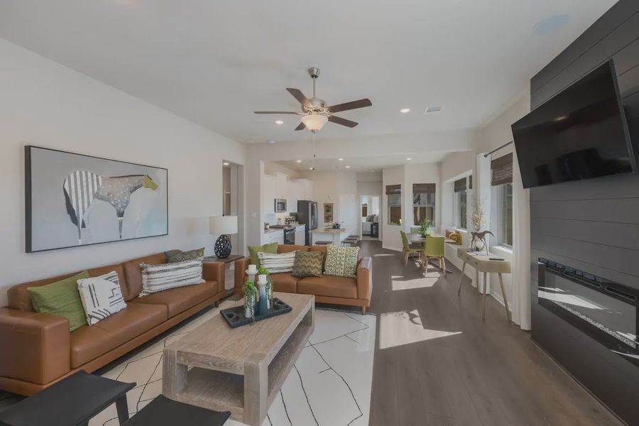Representative furnished interior of a home built from the Cambridge by Chesmar Homes in Heartland 40's, Heartland (Image 7).