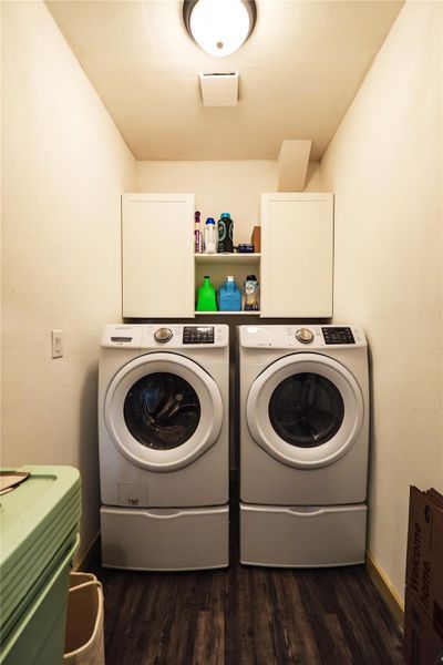 Laundry room located centrally in the home Laundry room located centrally in the home