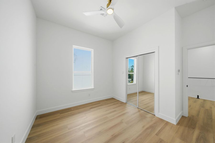 Bedroom 2 — real bedroom, real closet, all bedrooms up Bedroom 2 — real bedroom, real closet, all bedrooms up