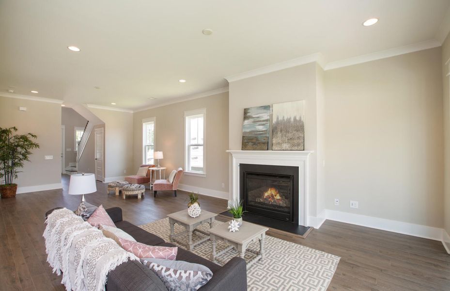 Cozy Living Room with Fireplace