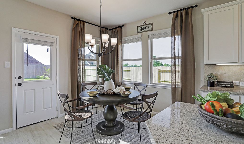 Sun-lit dining area