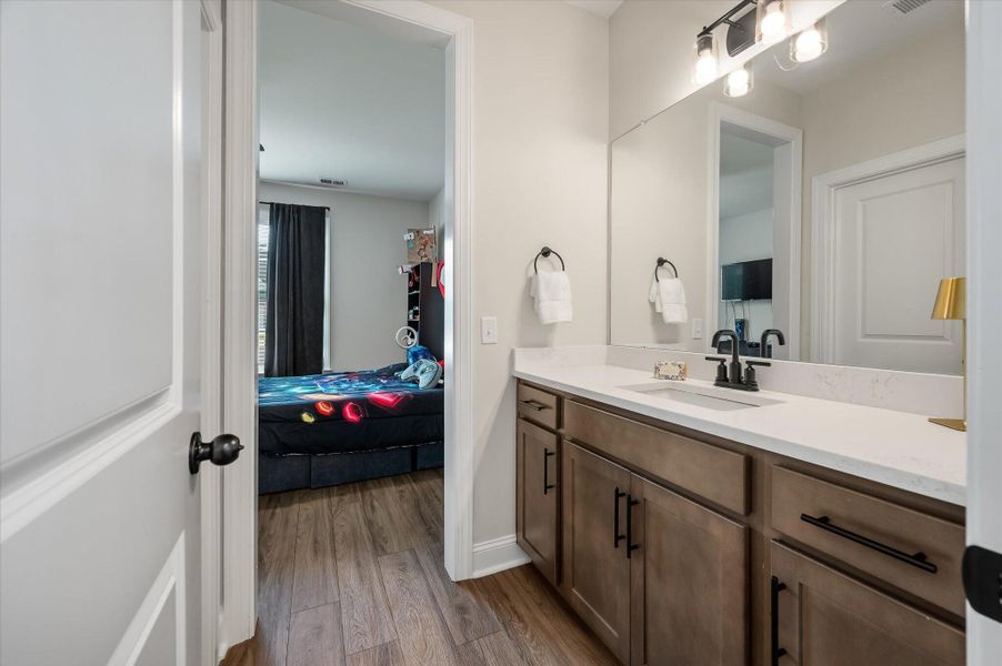 Furnished interior view inside a new home in The Enclave at French Quarter Creek, Huger (Image 30).