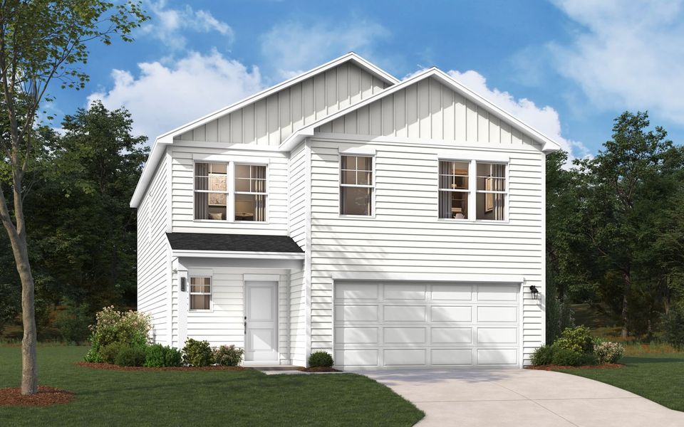 Representative exterior photo of a completed home built from the Frazier by Stanley Martin Homes in Essence at Bent Creek Village, Thomson, GA (Image 38). Representative exterior photo of a completed home built from the Frazier by Stanley Martin Homes in Essence at Bent Creek Village, Thomson, GA (Image 38).