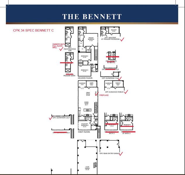 2D floor plan layout of this home in Central Park, James Island, SC (Image 4).