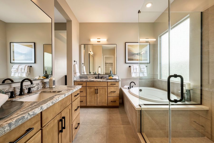 Representative furnished interior of a home built from the Juniper Plan 40-7 by Tri Pointe Homes in Soleo, San Tan Valley (Image 13).