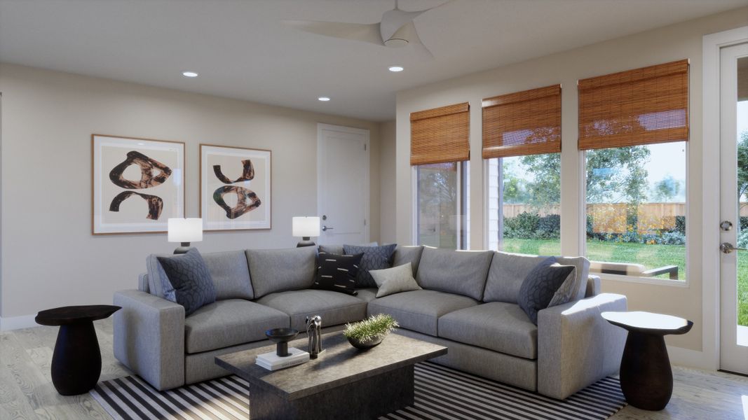 Furnished interior view inside a new home in Parkton Square, Kyle (Image 4). Furnished interior view inside a new home in Parkton Square, Kyle (Image 4).