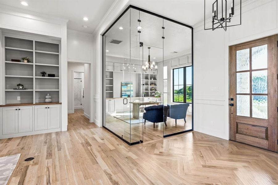 Furnished interior view inside a new home in , Aledo (Image 31).