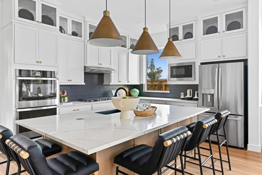 Representative furnished interior of a home built from the Lauren by Chesmar Homes in Wood Leaf Reserve, Tomball (Image 12).