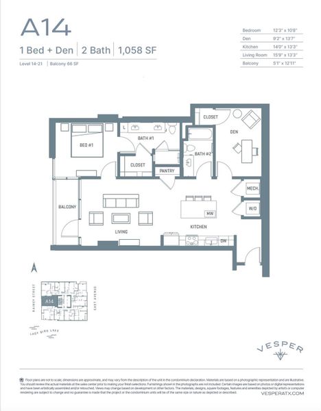 This residence is an A14 floorplan