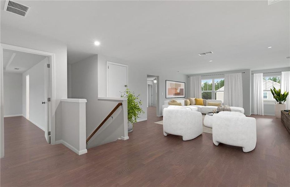 Furnished interior view inside a new home in Haverhill Estates, Dacula (Image 13).