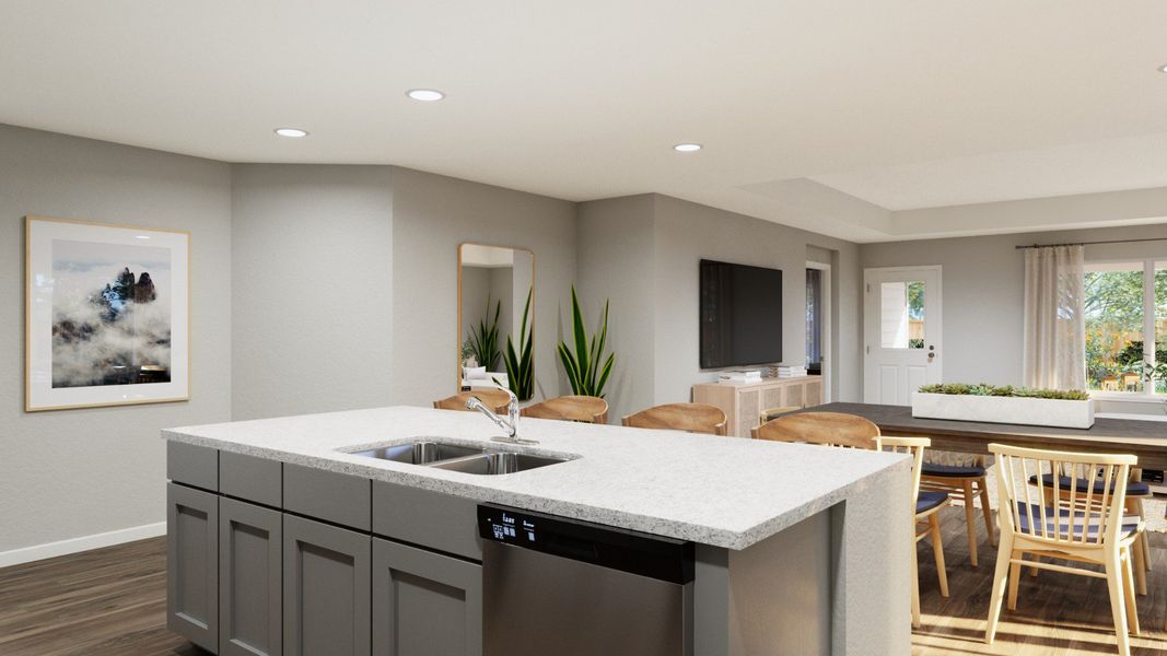 Representative furnished interior of a home built from the The Palermo by Legend Homes in Granger Pines, Conroe (Image 5).