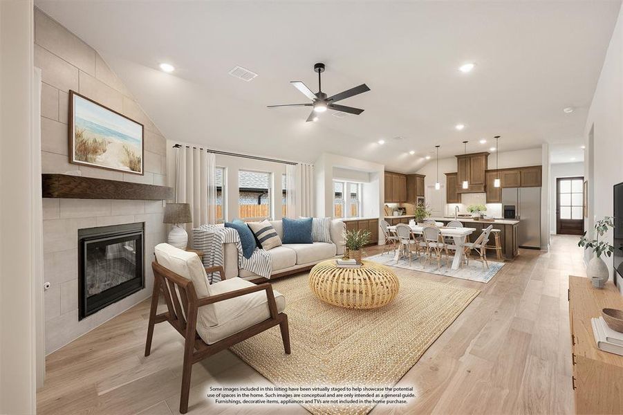 Furnished interior view inside a new home in Country Lakes Classic 50, Denton (Image 4).