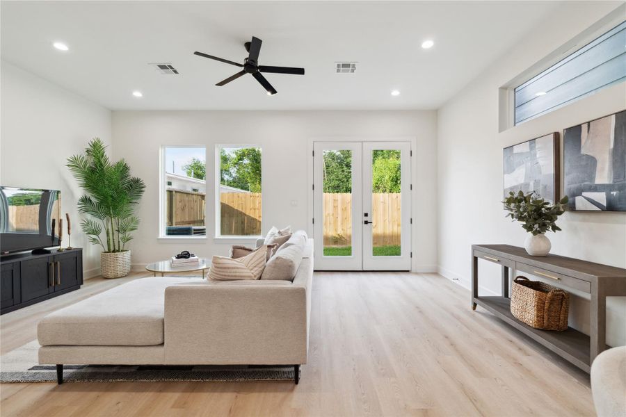 Whether hosting a dinner party or enjoying a quiet evening, the spacious layout offers the perfect backdrop for any occasion.