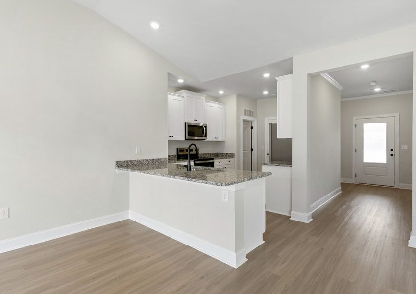 The entryway leads to the kitchen The entryway leads to the kitchen