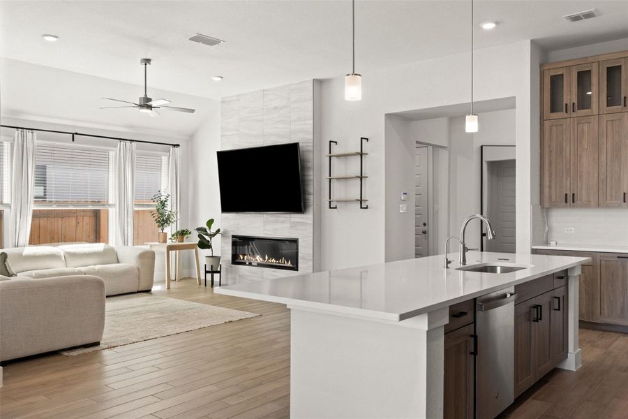 Furnished interior view inside a new home in Sweetwater, Austin (Image 12).