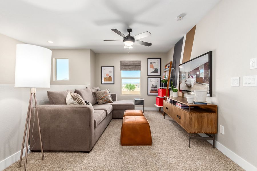 Representative furnished interior of a home built from the 40R3 by Taylor Morrison in Rancho Mercado, Surprise (Image 19).