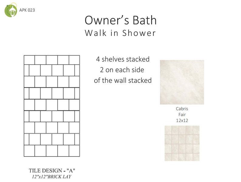 Walk In Shower Tile Selections for The Ingram Townhome