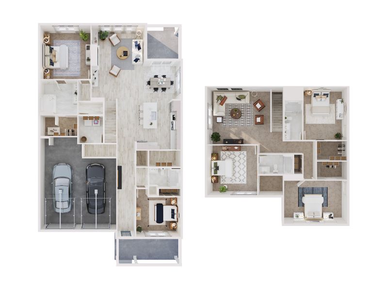 2D floor plan layout of this home in Station Hill - Estate Series, Franklin, TN (Image 3).