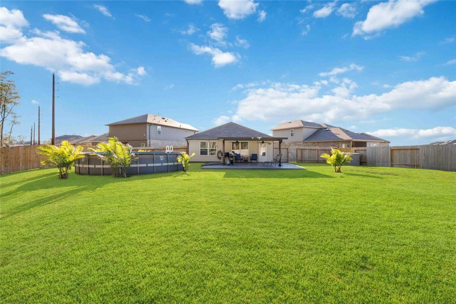 Backyard – Open Green Space ViewSprawling stretch of open green space offering a rare sense of freedom and openness. This versatile yard provides a blank canvas for outdoor living—perfect for lawn games, a future garden, or customized landscaping—while the wooded backdrop creates a natural buffer and peaceful setting. An ideal combination of space, serenity, and potential rarely found in newer construction. Backyard – Open Green Space ViewSprawling stretch of open green space offering a rare sense of freedom and openness. This versatile yard provides a blank canvas for outdoor living—perfect for lawn games, a future garden, or customized landscaping—while the wooded backdrop creates a natural buffer and peaceful setting. An ideal combination of space, serenity, and potential rarely found in newer construction.