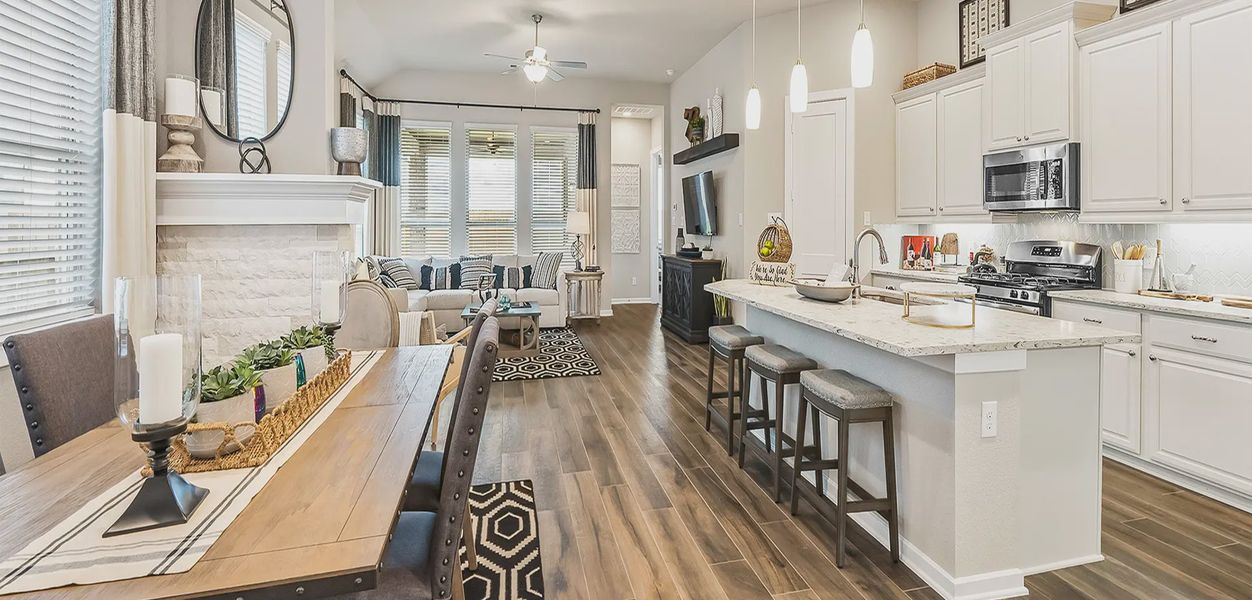 Representative furnished interior of a home built from the Sawyer by Chesmar Homes in Brookewater 45's, Rosenberg (Image 9).