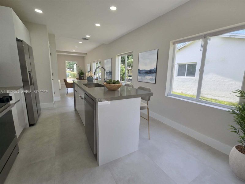 Furnished interior view inside a new home in , Miami (Image 9).