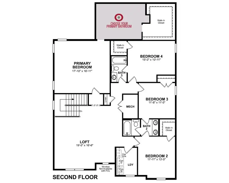 2D floor plan layout of this home in Stonewood Estates, Durham, NC (Image 3).