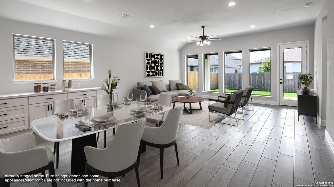 Furnished interior view inside a new home in Meadows Of Mill Creek 50', Seguin (Image 8).