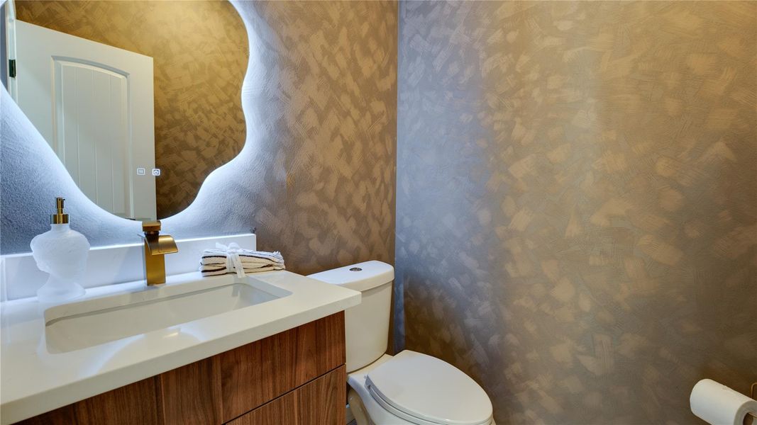 Stylish half-bath located on the 2nd floor living area