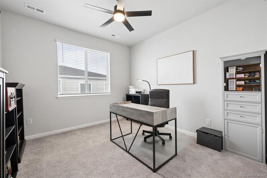 Bedroom 3, ceiling fan, wall closet Bedroom 3, ceiling fan, wall closet