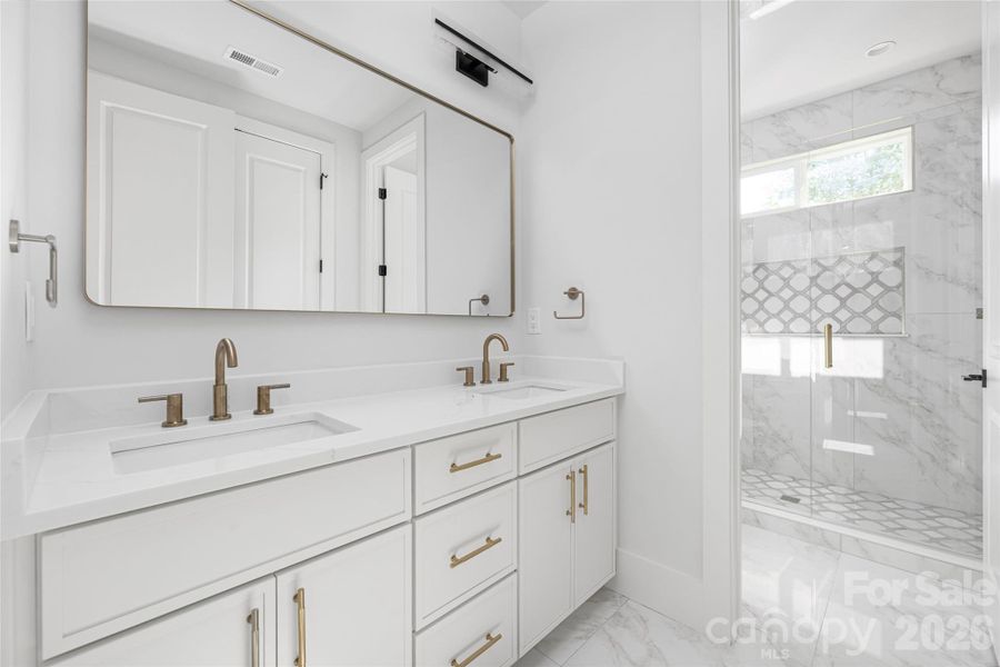 Jack and Jill guest bathroom.