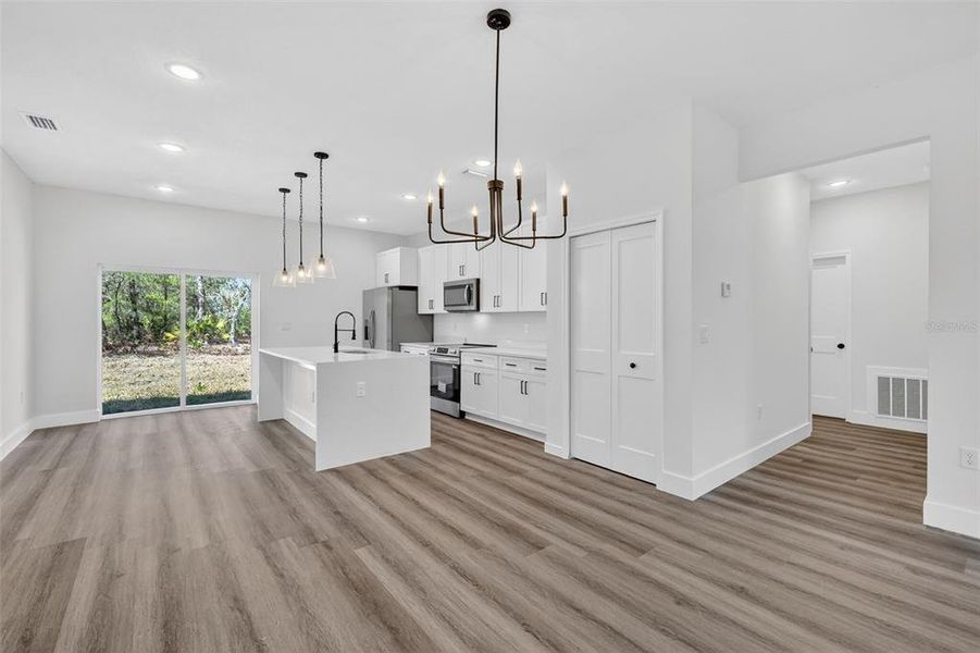 Furnished interior view inside a new home in , Ocklawaha (Image 8). Furnished interior view inside a new home in , Ocklawaha (Image 8).