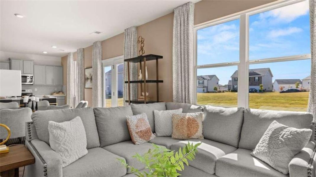 Furnished interior view inside a new home in Poplar Preserve, Newnan (Image 32).