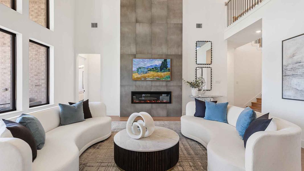 Furnished interior view inside a new home in Friendswood Trails 70' Homesites, Friendswood (Image 8).
