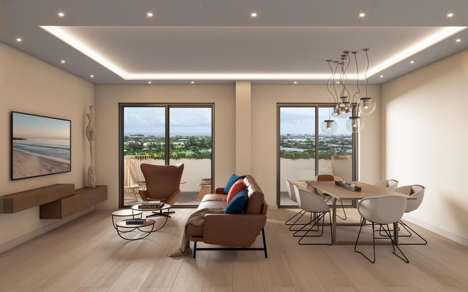 Furnished interior view inside a new home in , Delray Beach (Image 9).