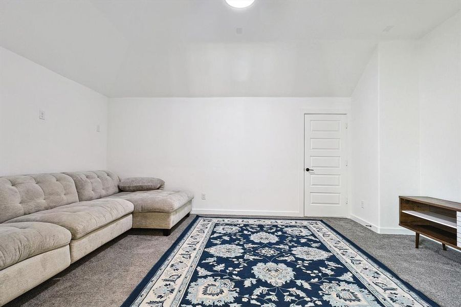 View of carpeted living room