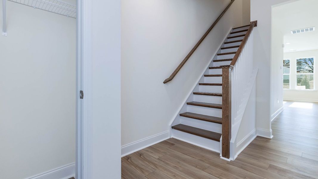 Furnished interior view inside a new home in Battle Bridge, Raleigh (Image 21).