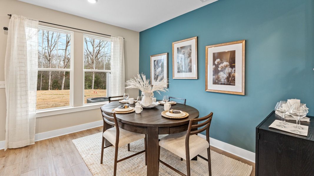 Representative furnished interior of a home built from the Corner Litchfield by DRB Homes in Saluda Crossing, Piedmont (Image 5).