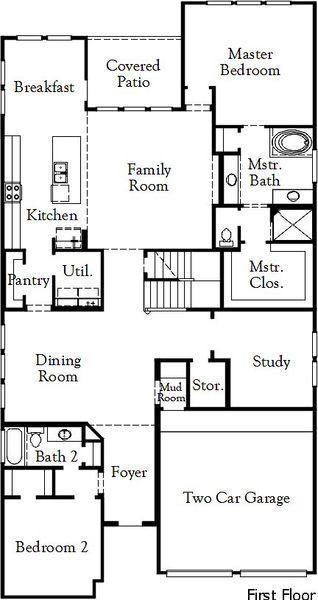 2D floor plan layout of this home in Hillside Village, Celina, TX (Image 4). 2D floor plan layout of this home in Hillside Village, Celina, TX (Image 4).