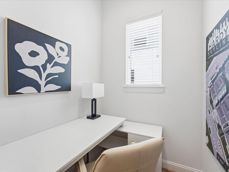 Furnished interior view inside a new home in Hardy Skyline, Houston (Image 32). Furnished interior view inside a new home in Hardy Skyline, Houston (Image 32).