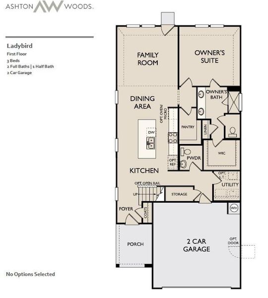 2D floor plan layout of this home in The Cottages at La Cima, San Marcos, TX (Image 4).
