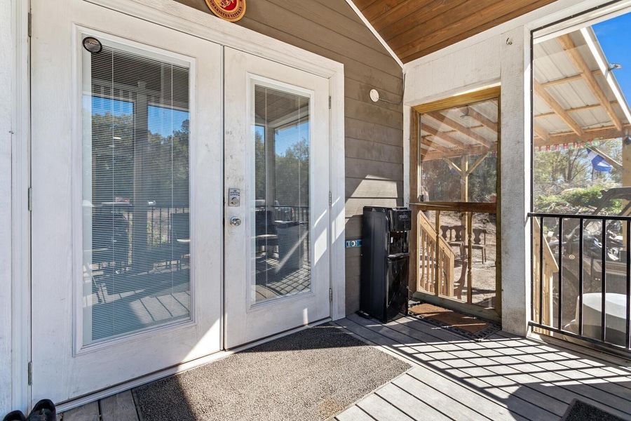 Exterior details and patio area of a home in , Liberty (Image 13).