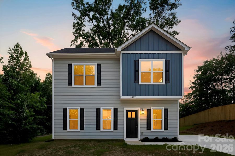 Front exterior of a new home in , Gastonia, NC, highlighting curb appeal (Image 23).