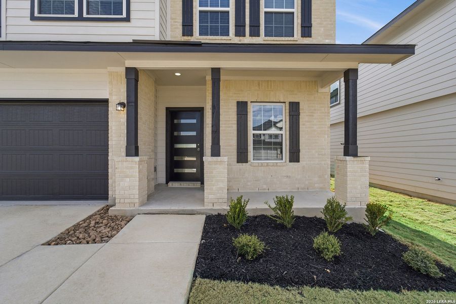 Exterior details and patio area of a home in Morgan Meadows, San Antonio (Image 4). Exterior details and patio area of a home in Morgan Meadows, San Antonio (Image 4).
