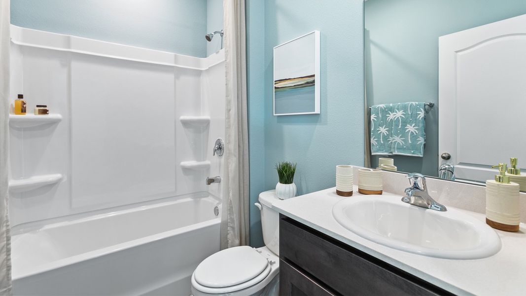 Representative furnished interior of a home built from the HAYDEN by D.R. Horton in Rookery, Green Cove Springs (Image 24).