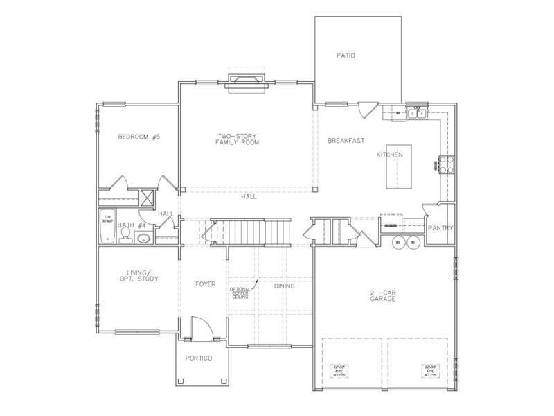 2D floor plan layout of this home in Ruby Creek Estates, Atlanta, GA (Image 5).