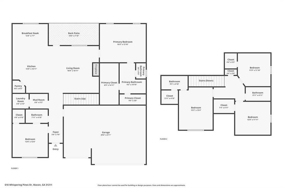 2D floor plan layout of this home in , Macon, GA (Image 6).